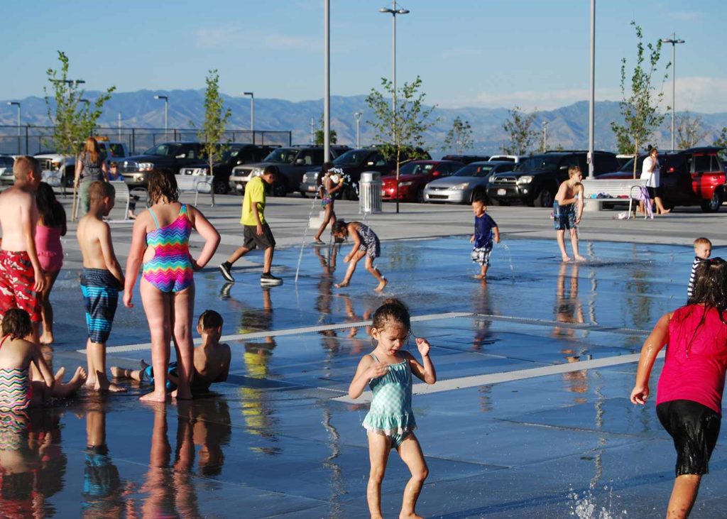 splash pad at Ron Wood park