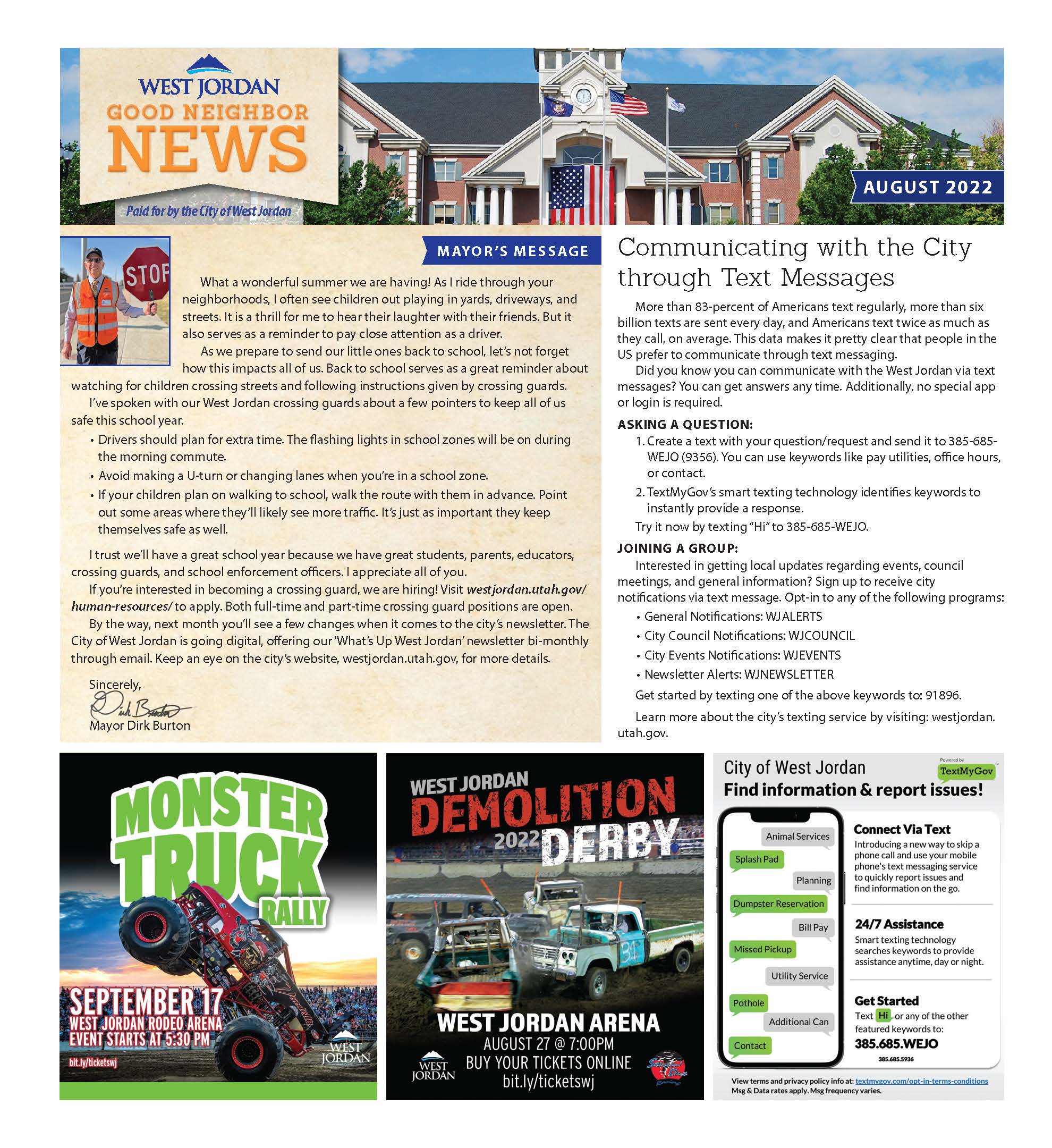 August 2022 Newsletter