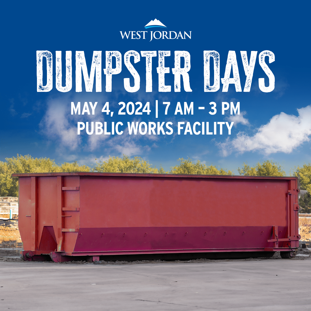 West Jordan Dumpster Day Calendar